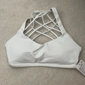 Lululemon Free to be Bra *Wild. White sports bra, size 4